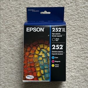 Epson 252XL/252 Ink Cartridges - Black, Cyan, Magenta & Yellow